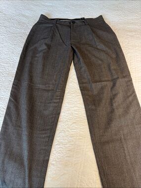 Brown Plaid Club Monaco Dress Pants